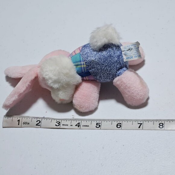 Easter Bunny 7 inch Plush Pink Rabbit Spring Stuffed Animal Toy Main Joy - Picture 6 of 6